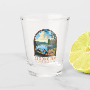 Algonquin Provincial Park Travel Art Badge Shot Glass