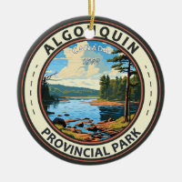 Algonquin Provincial Park Travel Art Vintage