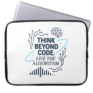 Algorithmic Consciousness: Abstract Code Laptop Sleeve