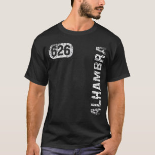 Alhambra California 626 Area Code Vintage Retro T-Shirt