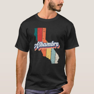 Alhambra City Retro Vintage Hometown California T-Shirt