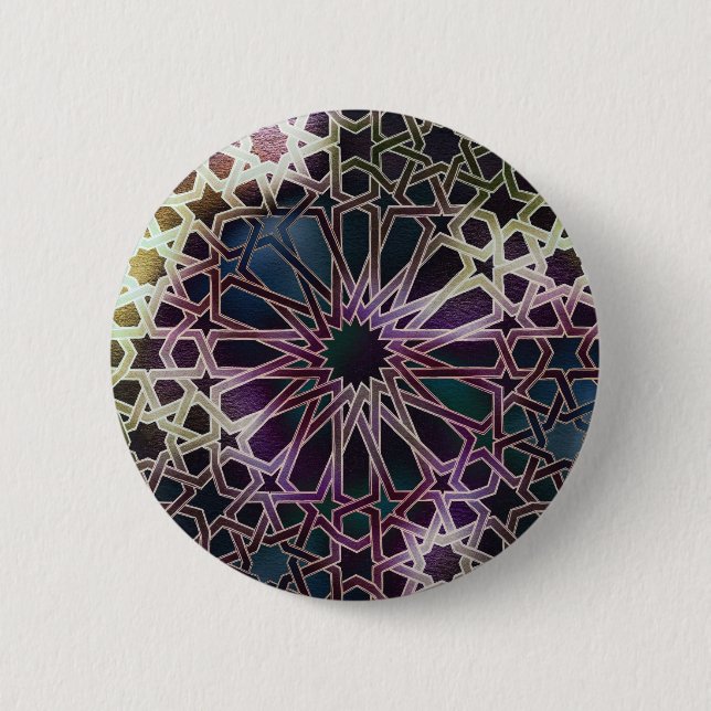 Alhambra Design 6 Cm Round Badge (Front)