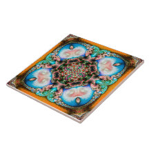 Alhambra Fractal - Ceramic Tile