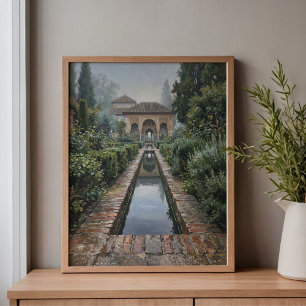Alhambra Gardens Spain Canvas Print