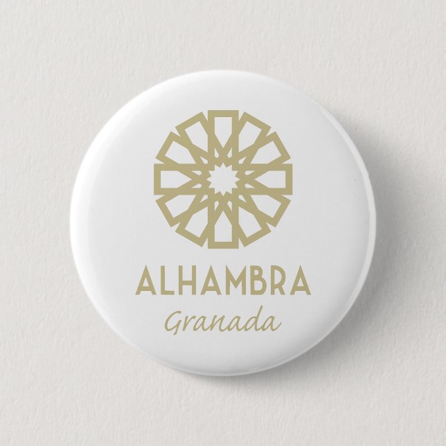 Alhambra Granada 1 6 Cm Round Badge (Front)