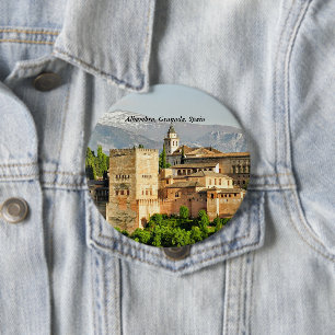 Alhambra, Granada, Andalusia, Spain 10 Cm Round Badge