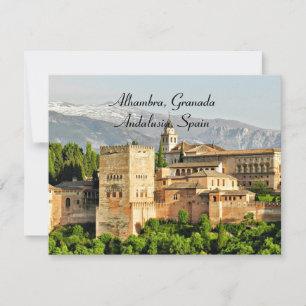 Alhambra, Granada, Andalusia, Spain Holiday Card