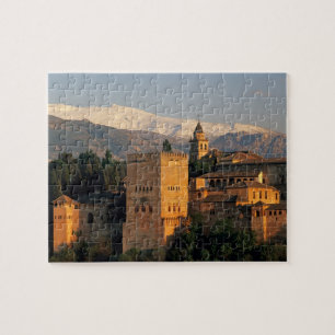 Alhambra; Granada; Andaslusia, Spain, Sierra Jigsaw Puzzle