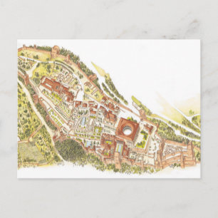 Alhambra Granada Spain. Aerial view Postcard