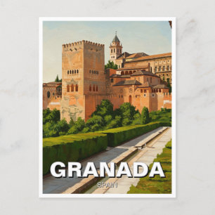 Alhambra Granada Spain Travel Postcard