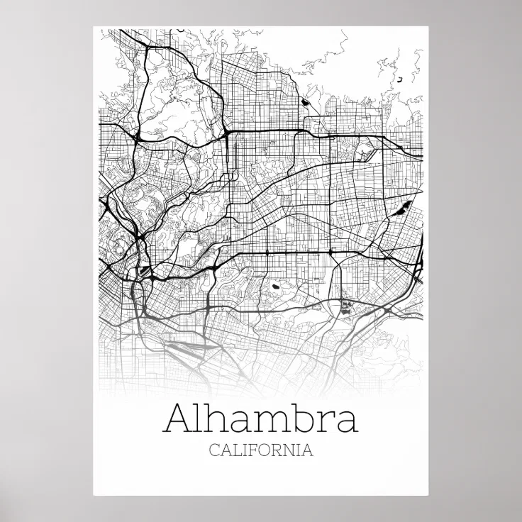 Alhambra Map California City Map Poster R30d97675de0843e3a401b985e42beca6 Kmk 8byvr 736.webp