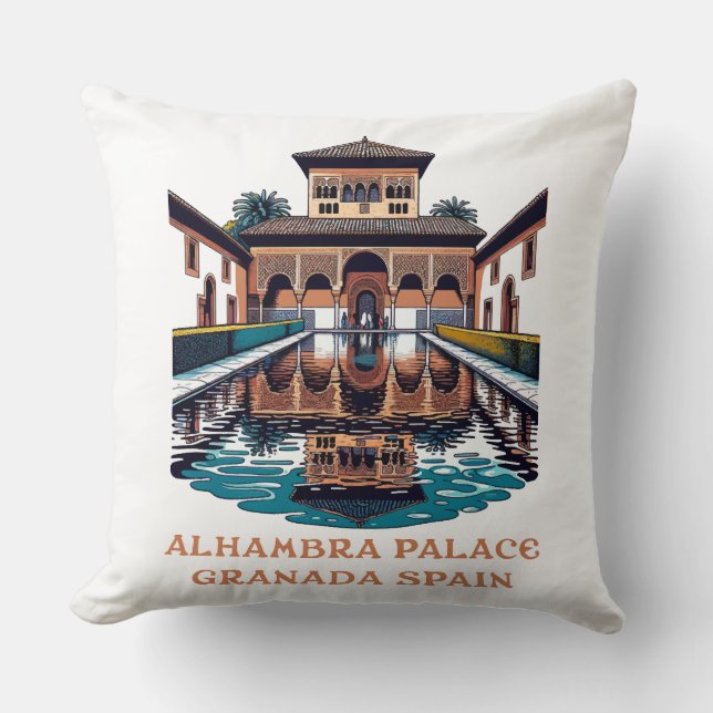 Alhambra Palace Granada Spain Cushion (Front)