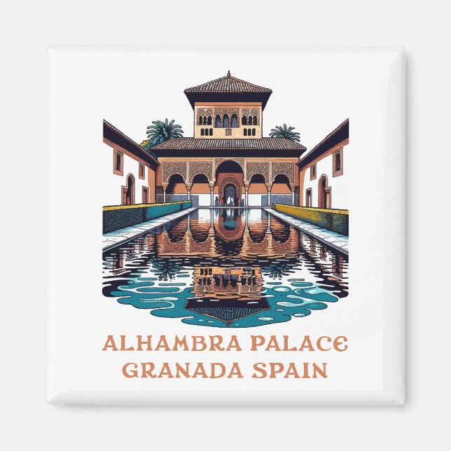 Alhambra Palace Granada Spain Magnet (Front)