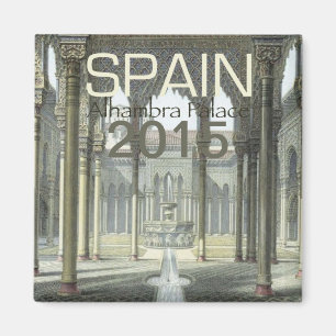 Alhambra Palace Spain Fridge Magnet Change Year
