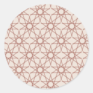 Alhambra Rose Geometry Classic Round Sticker