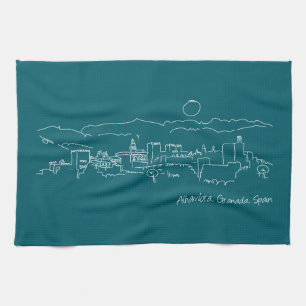 Alhambra Sunset Tea Towel