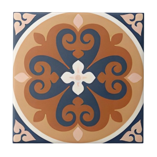 Alhambra tiles  modern floral pattern (Front)