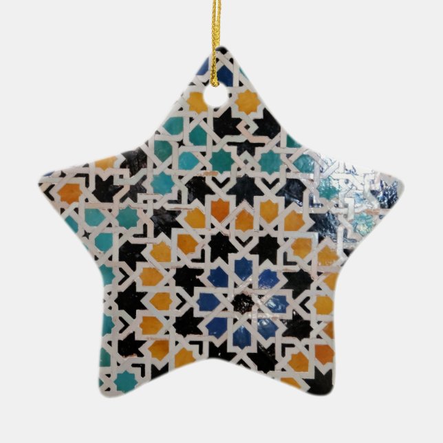 Alhambra Wall Tile #9 Ceramic Ornament (Front)