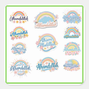 Alhamdulillah Sticker – Pastel Gratitude Reminder