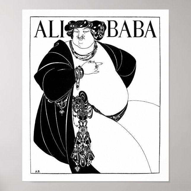 Ali Baba, Aubrey Beardsley Poster (Front)
