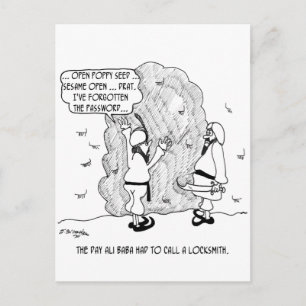 Ali Baba Forgets His Password Postcard