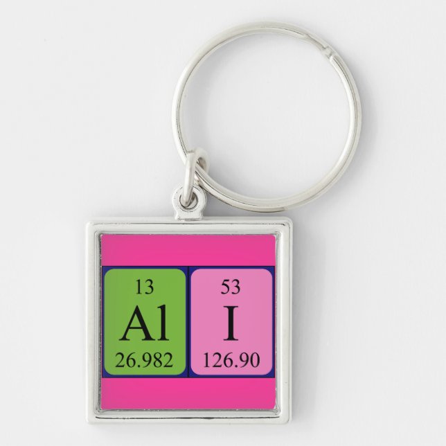 Ali periodic table name keyring (Front)
