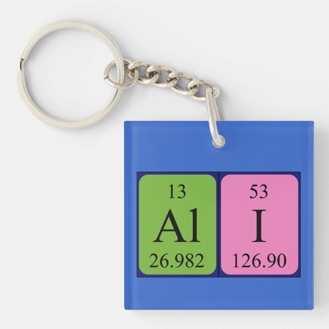 Ali periodic table name keyring (Front)
