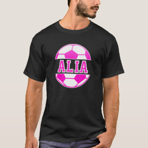 Alia Name Girls Soccer Play Football Sports Fan Ba T-Shirt