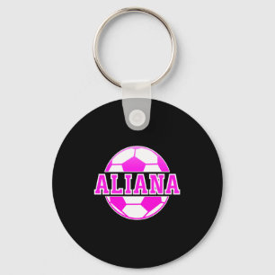 Aliana Name Girls Soccer Play Football Sports Fan  Key Ring