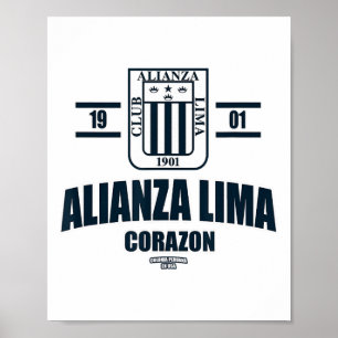 Alianza Lima Peru Men Women Soccer Peruvian Escudo Poster