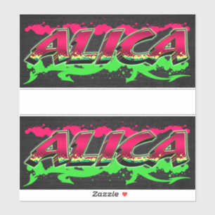 Alica Vorname Name Graffiti Aufkleber Sticker