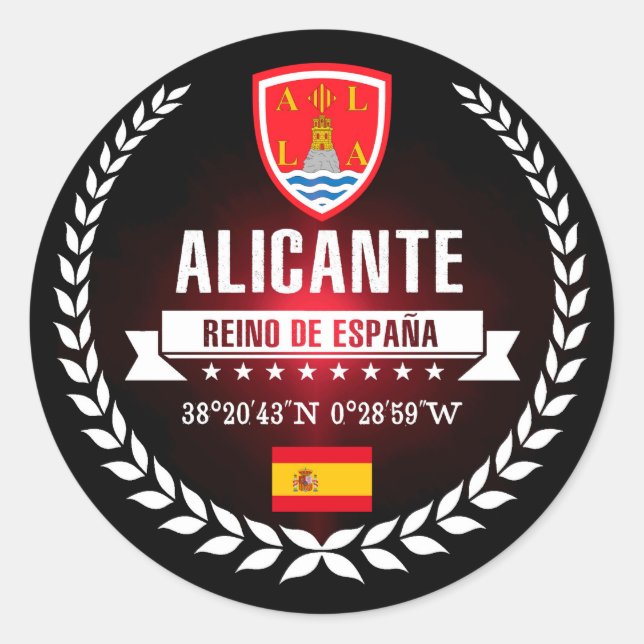Alicante Classic Round Sticker (Front)
