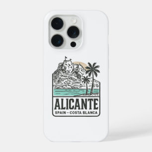 Alicante Sketch Santa Bárbara Castle Costa Blanca iPhone 15 Pro Case