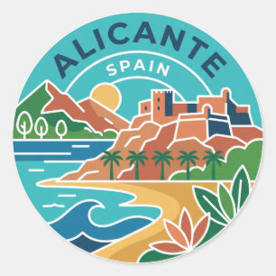 Alicante Spain Classic Round Sticker