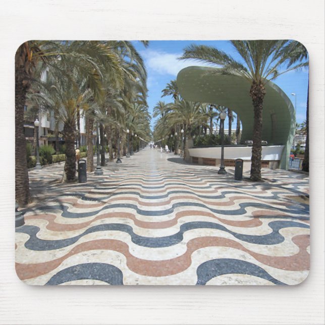 Alicante wavy tiles pavement Mouse Pad (Front)