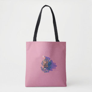 ALICANTES PINK AND GREEN SALT LAKES TOTE BAG