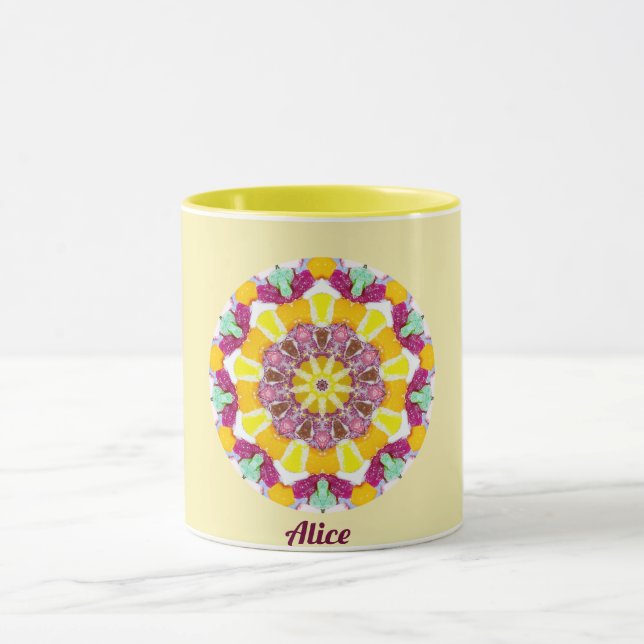 ALICE ~ A Personalised Candy Delight Pattern~ Mug (Center)