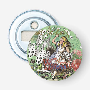 alice adventure cards wonderland hatter rabbit bottle opener