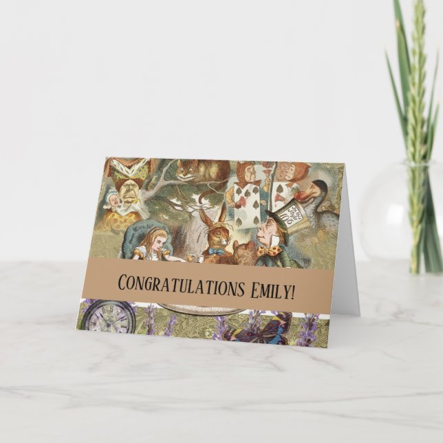 Alice Adventures Classic Wonderland Tea Party Card (Front)