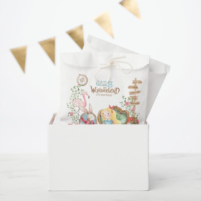 Alice Adventures in Woderland Birthday Tea Party Favour Bag (Party)