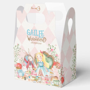 Alice Adventures in Woderland Birthday Tea Party Favour Box