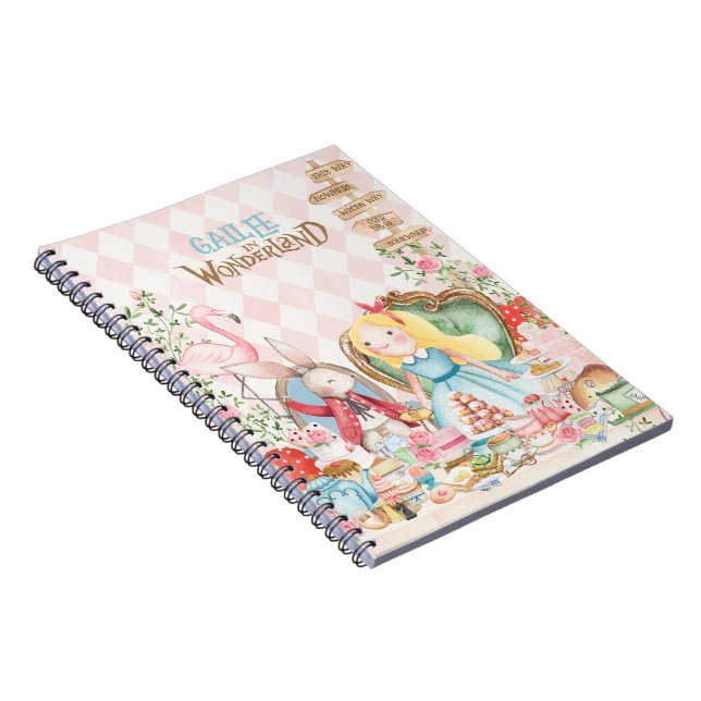 Alice Adventures in Woderland Birthday Tea Party Notebook (Right Side)