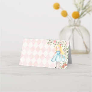 Alice Adventures in Woderland Birthday Tea Party Place Card
