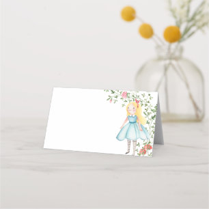 Alice Adventures in Woderland Birthday Tea Party Place Card