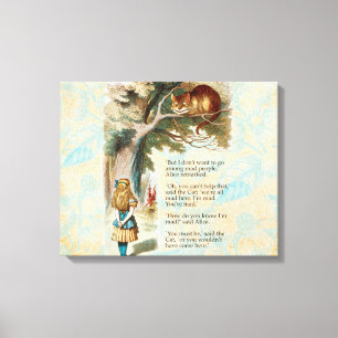 Alice Adventures in Wonderland Cheshire Cat Canvas Print
