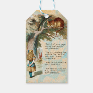 Alice Adventures in Wonderland Cheshire Cat Gift Tags