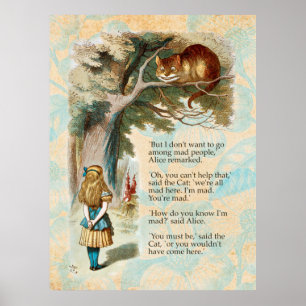 Alice Adventures in Wonderland Cheshire Cat Poster