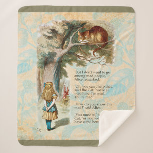 Alice Adventures in Wonderland Cheshire Cat Sherpa Blanket
