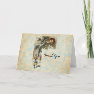 Alice Adventures in Wonderland Cheshire Cat Thank You Card