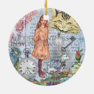 Alice Adventures in Wonderland Classic Rackham Ceramic Tree Decoration